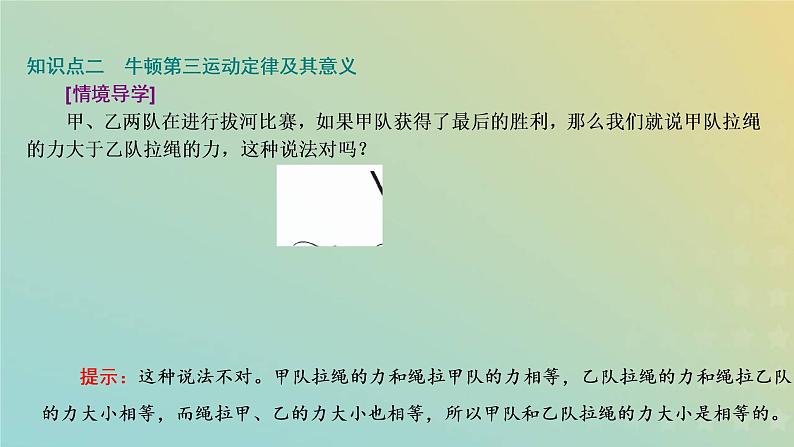 鲁科版高中物理必修第一册第5章牛顿运动定律第4节牛顿第三运动定律课件第6页