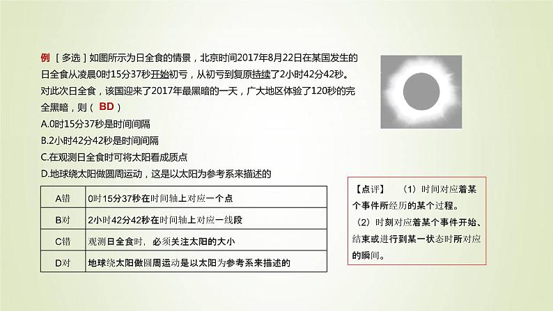 新人教版高中物理必修第一册第一章运动的描述第2节时间位移作业课件第5页