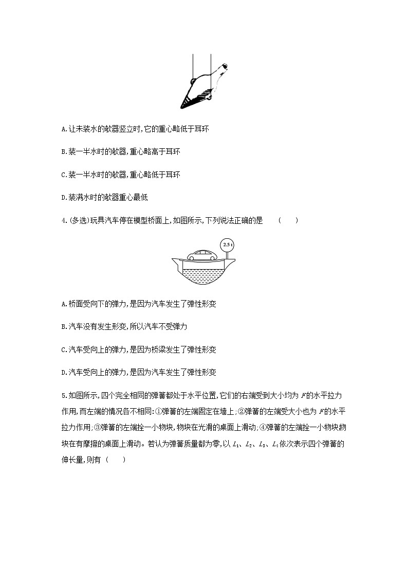 新人教版高中物理必修1第3章相互作用重力弹力专题训练第2页