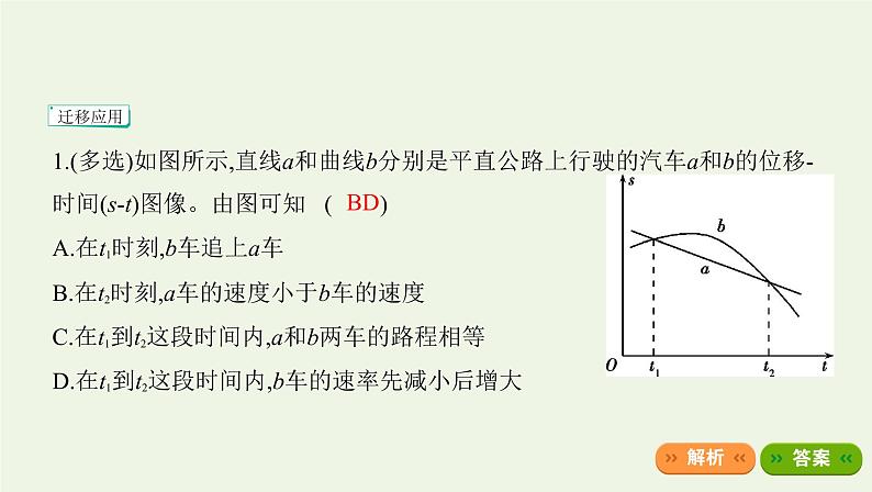 鲁科版高中物理必修第一册第1章运动的描述章末总结课件06