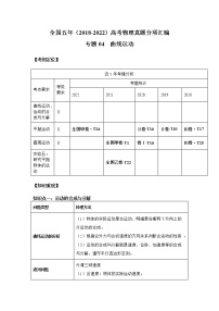 专题04 曲线运动-（2018-2022）五年高考物理真题模拟题分类练（全国卷专用）