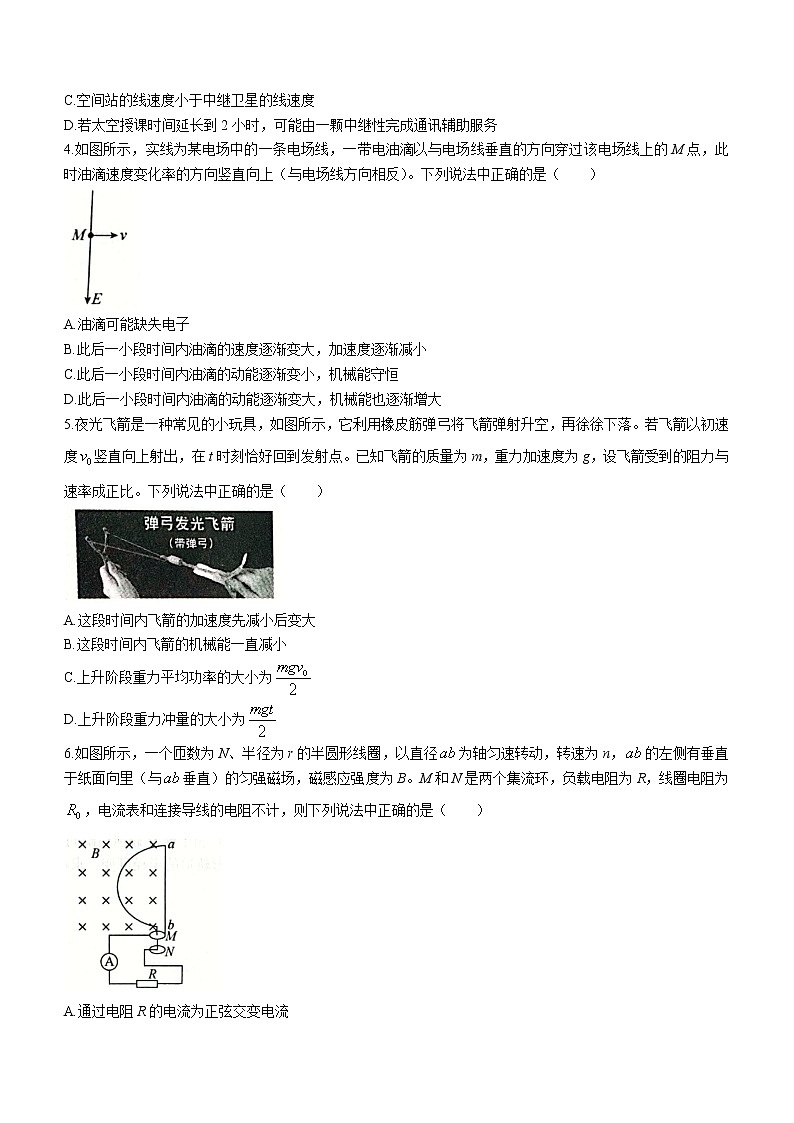 2022届河北省石家庄市部分学校高三下学期5月模拟考试物理（word版）第2页