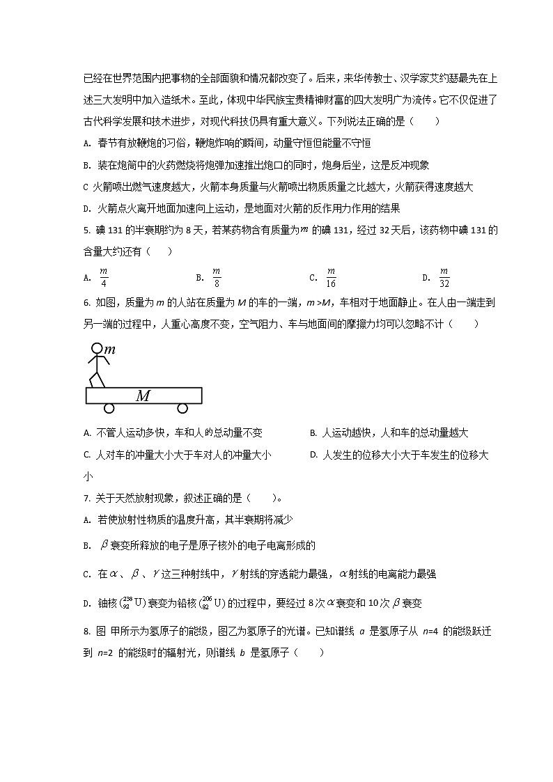 2021-2022学年甘肃省民乐县第一中学高二下学期期中考试物理试题（Word版）02