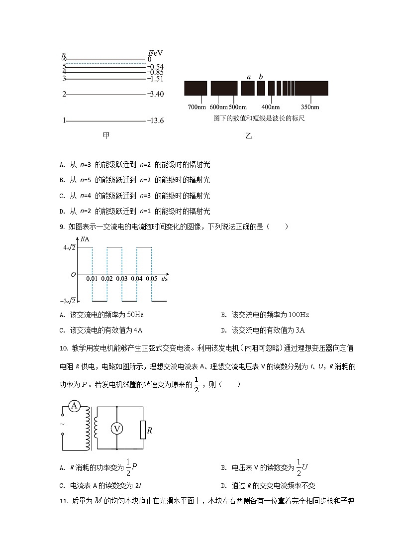 2021-2022学年甘肃省民乐县第一中学高二下学期期中考试物理试题（Word版）03