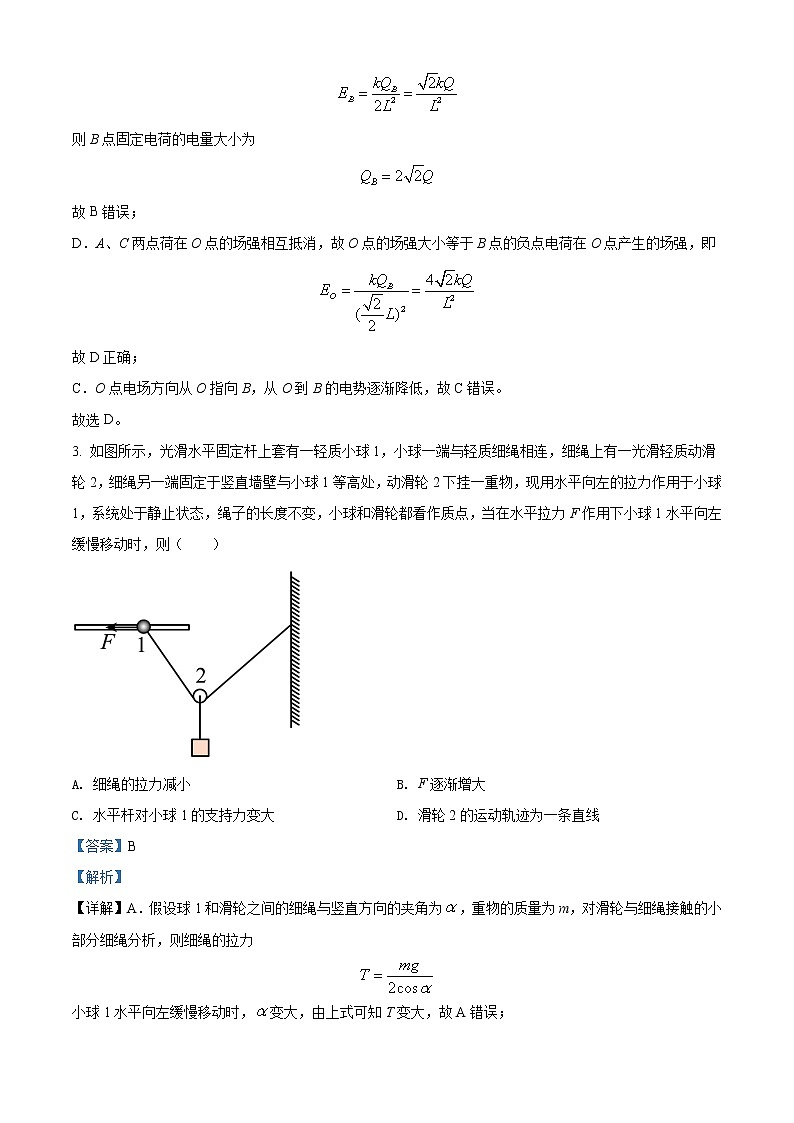 2021-2022学年湖南省普通高中学业水平选择性考试仿真模拟物理试题（解析版）03