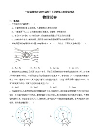 2022届广东省潮州市高三下学期第二次模拟考试物理试卷（解析版）