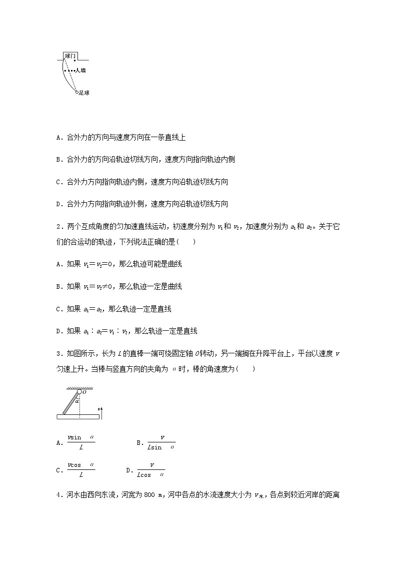 高一物理下学期暑假训练1运动的合成与分解平抛运动含解析第2页