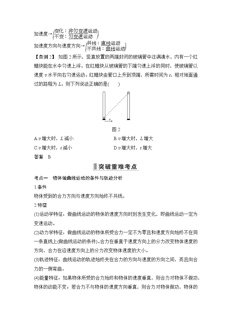 2023版（全国版）高考大一轮复习讲义第1节　曲线运动　运动的合成与分解第3页