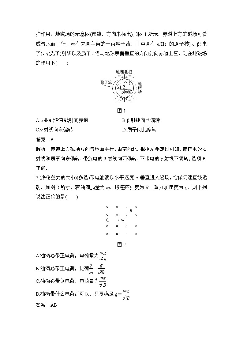 2023版（全国版）高考大一轮复习讲义第2节　磁场对运动电荷的作用第3页