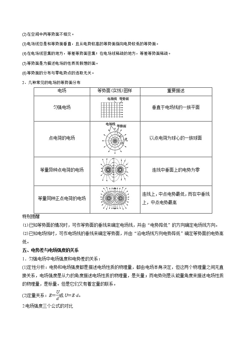 第03讲 电场能的性质（解析版）-【暑假自学课】2022年高二物理暑假精品课（人教版2019）第3页