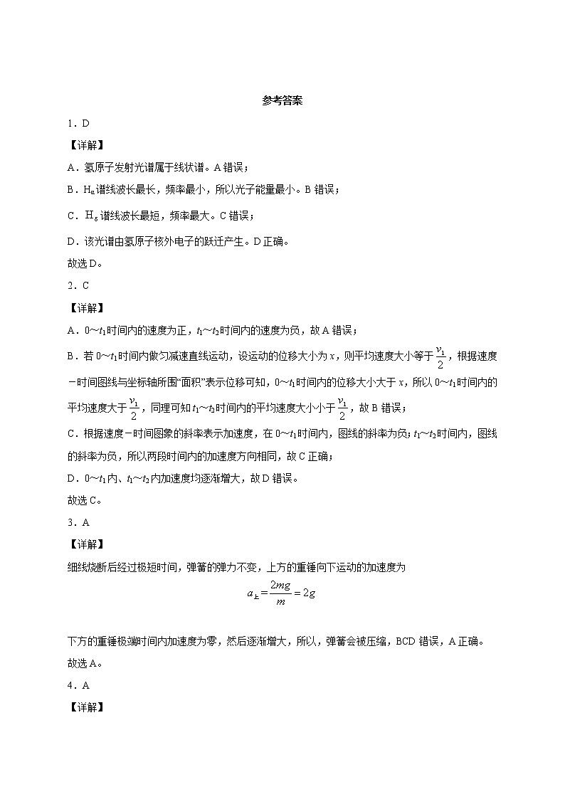 2021锦州渤海大学附中高三下学期5月新高考第五次模拟考试物理试题图片版含答案01