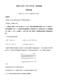 2021洛阳高二下学期5月（期末考试）物理试题含答案