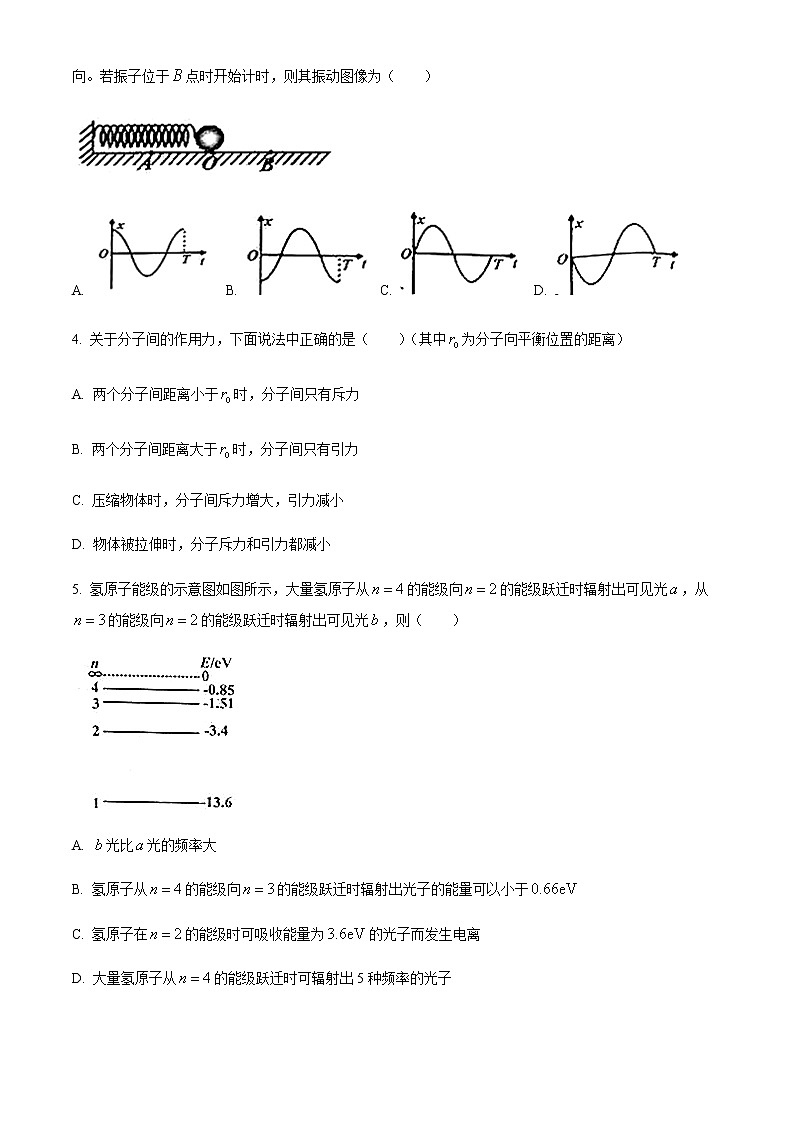 2020锦州高二下学期期末考试物理试题含答案02