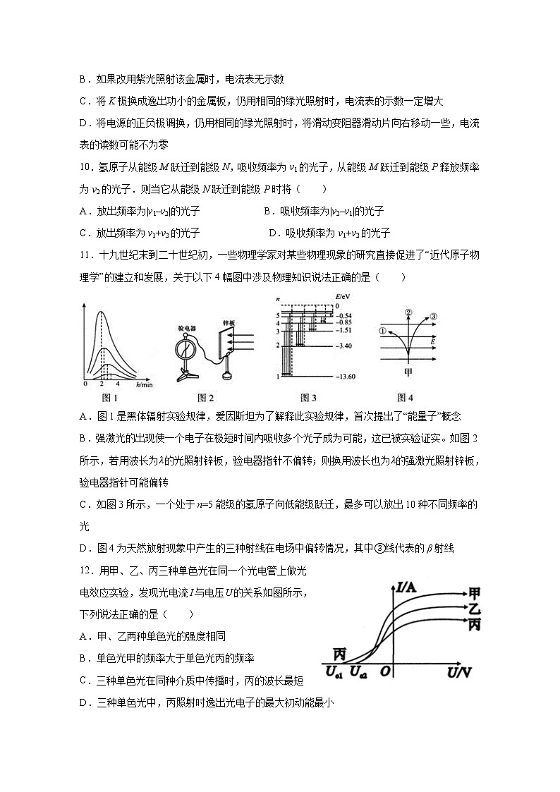 2020宁波奉化高中、慈溪三山高中等六校高二下学期期中联考物理试题含答案第3页