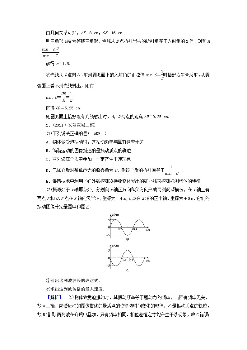高考物理二轮复习第1部分专题突破方略专题8振动与波光学试题含解析第2页