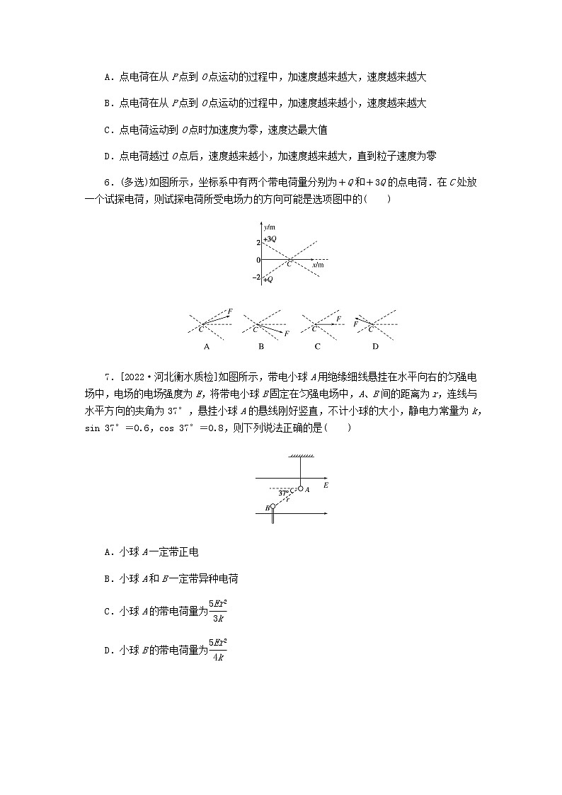 统考版高考物理一轮复习课时分层作业（二十一）电场的力的性质含答案第3页