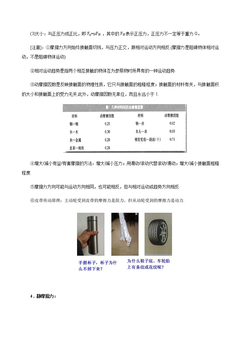 2022年初升高物理衔接讲义  10 摩擦力（教师版含解析） 第2页