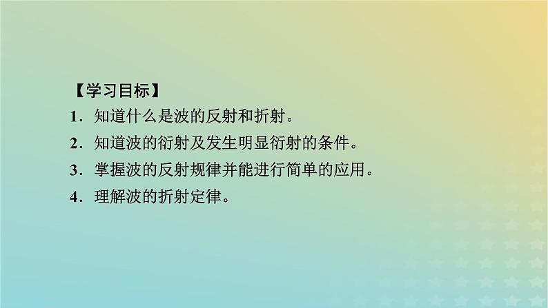 新人教版高中物理选择性必修第一册第三章机械波3波的反射、折射和衍射课件05