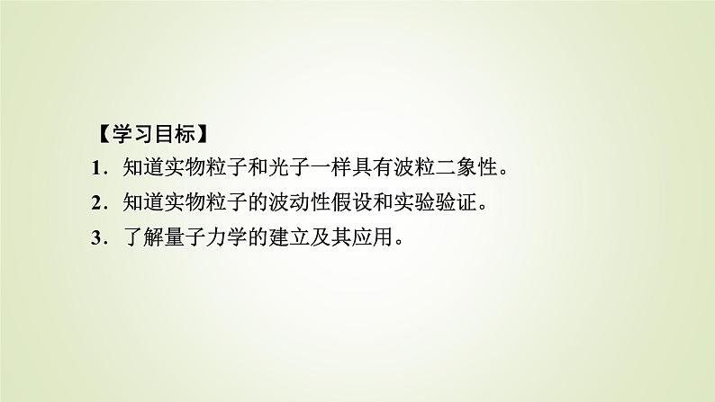 新人教版高中物理选择性必修第三册第四章原子结构和波粒二象性5粒子的波动性和量子力学的建立课件第5页