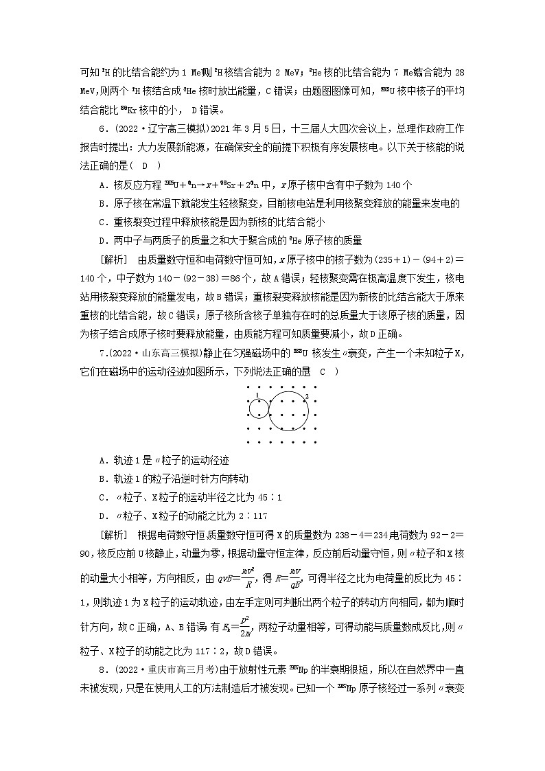 高考物理一轮总复习专题练习40第十五章第2讲原子结构与原子核含答案03