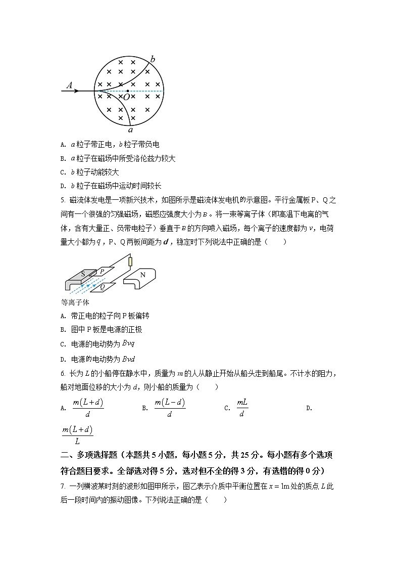 2022岳阳高二（下）教学质量监测物理试卷含解析03