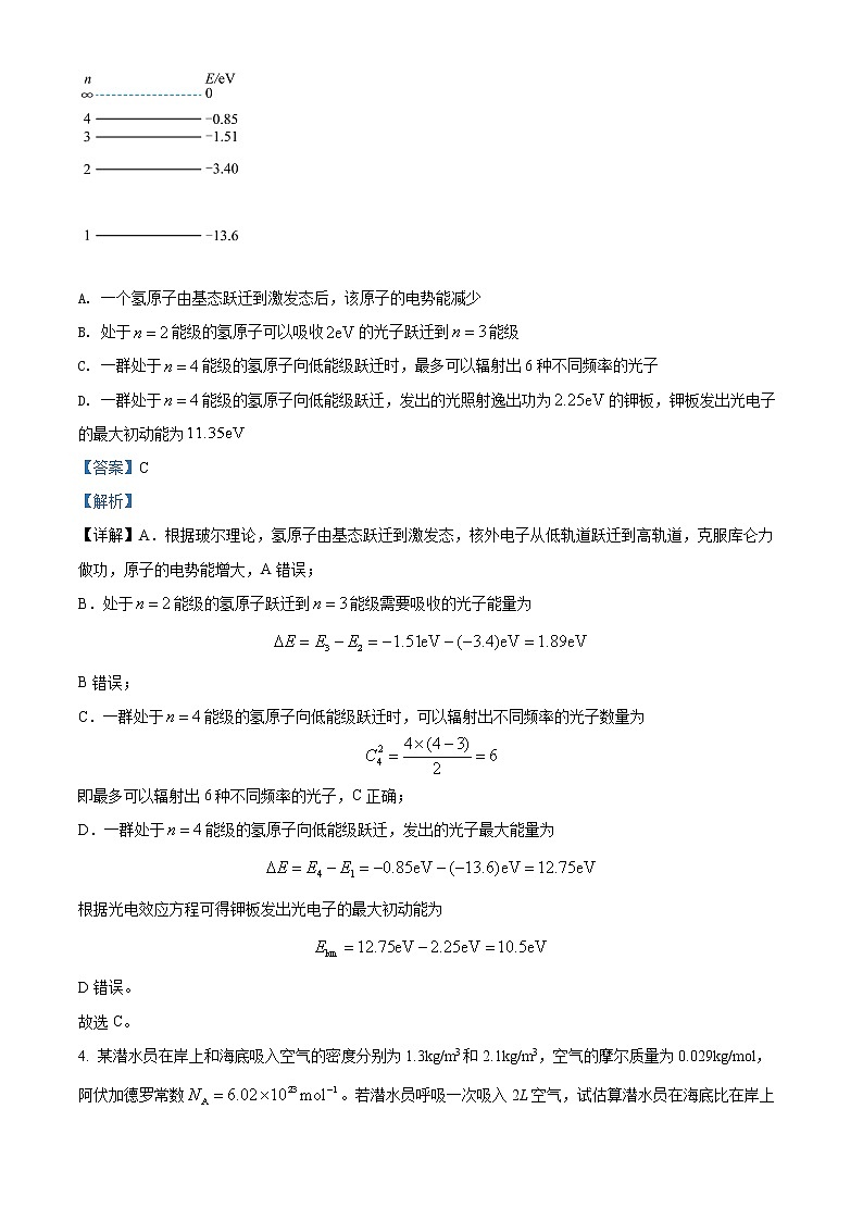 山东省百校联考2021-2022学年高二下学期期末物理试题（解析版）第3页