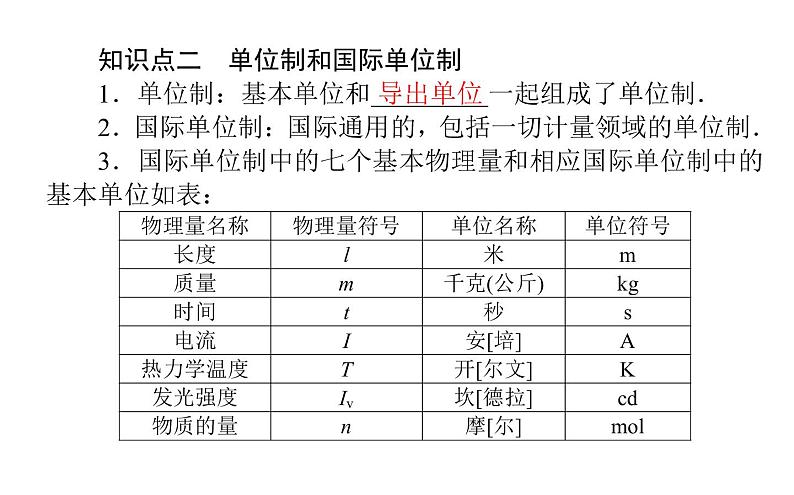 统编人教版高中物理必修 第一册《4 力学单位制》精品课件07