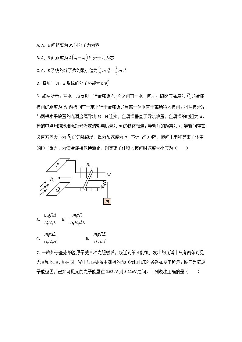 2021-2022学年山东省邹城市第二中学高二下学期6月月考物理试题（Word版）第3页