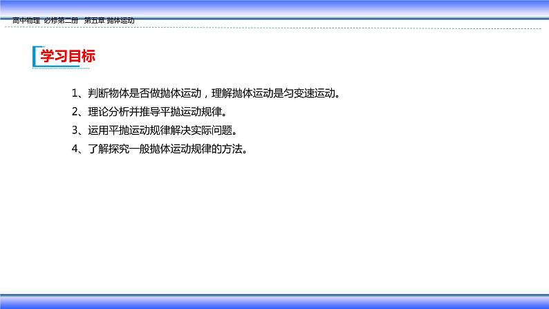统编人教版高中物理必修 第二册《4 抛体运动的规律》课件2第2页