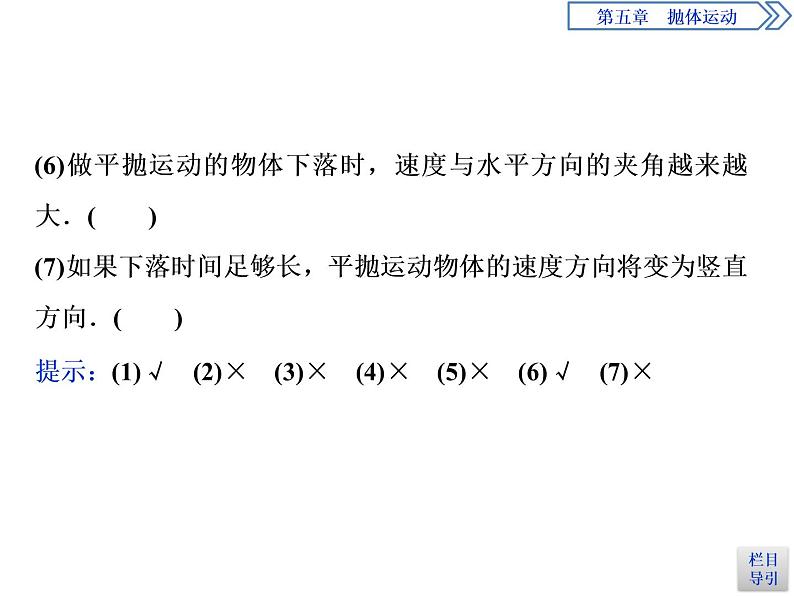 统编人教版高中物理必修 第二册《4 抛体运动的规律》课件07