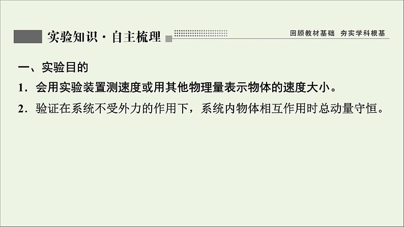 人教版高考物理一轮复习第6章动量动量守恒定律实验8验证动量守恒定律课件第2页