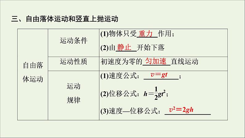 人教版高考物理一轮复习第1章运动的描述匀变速直线运动第2讲匀变速直线运动的规律课件06