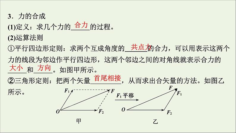 人教版高考物理一轮复习第2章相互作用第2讲力的合成与分解课件04