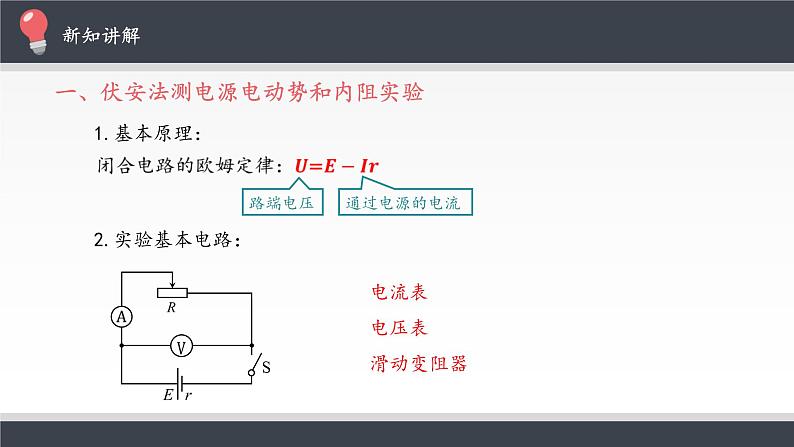 统编人教版高中物理必修 第三册《3 实验：电池电动势和内阻的测量》课件205