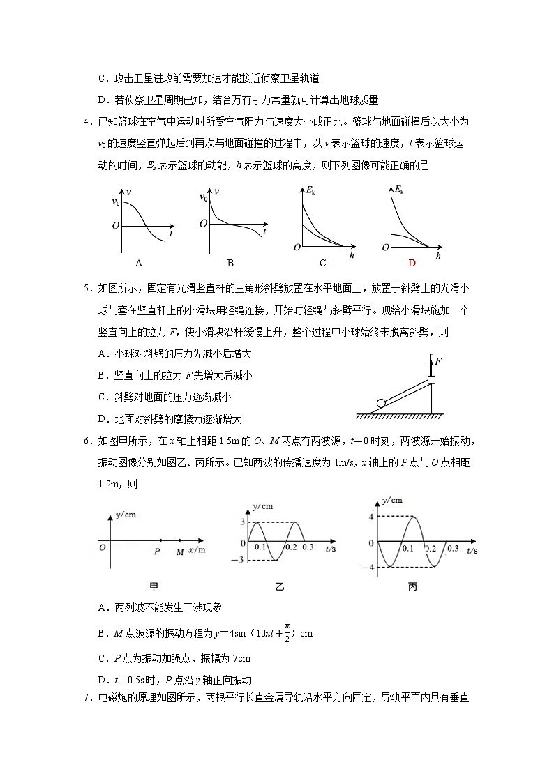 山东省济宁市2022届高三5月模拟考试（三模）物理试题 word版含答案02