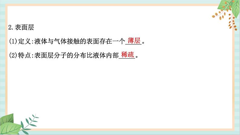 鲁科版高中物理选修32.2- 2.3表面张力和毛细现象材料及其应用课件03