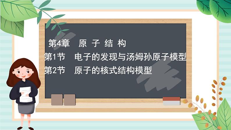 鲁科版高中物理选修34.1-4.2 电子的发现与汤姆孙原子模型　原子的核式结构模型课件第1页