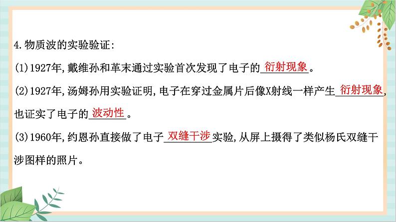 鲁科版高中物理选修36.2 实物粒子的波粒二象性课件第4页