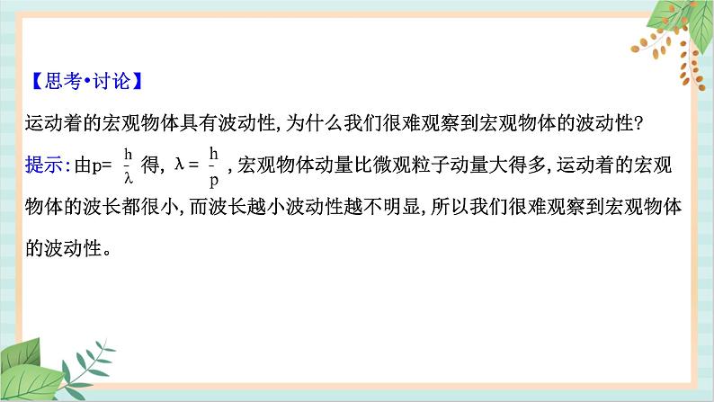 鲁科版高中物理选修36.2 实物粒子的波粒二象性课件第8页