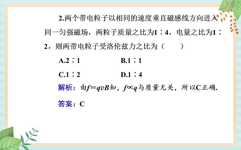 粤科版高中物理选修2第三节 洛伦兹力课件08