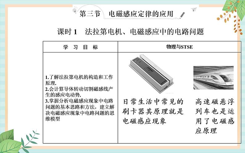 粤科版高中物理选修2第三节课时1 法拉第电机、电磁感应中的电路问题课件02