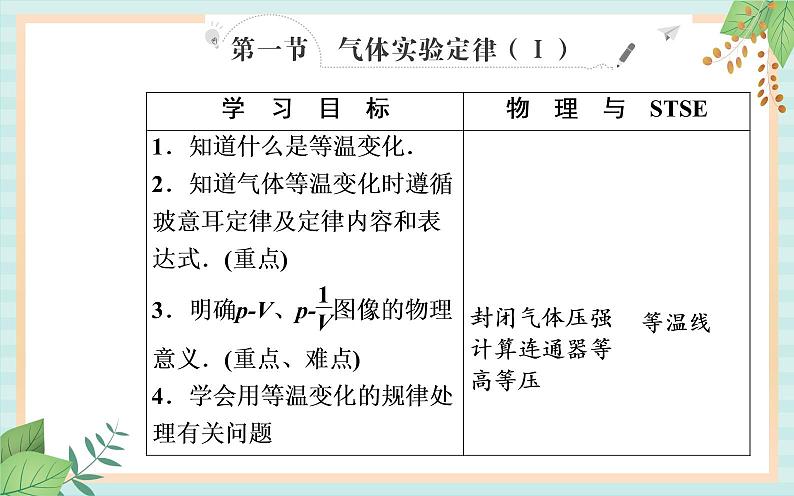 粤科版高中物理选修3第一节 气体实验定律（Ⅰ）课件02