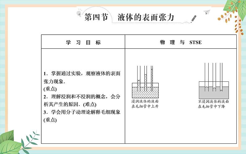 粤科版高中物理选修3第四节 液体的表面张力课件02