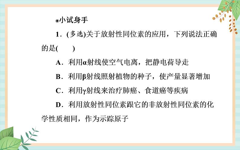 粤科版高中物理选修3第四节 放射性同位素课件07