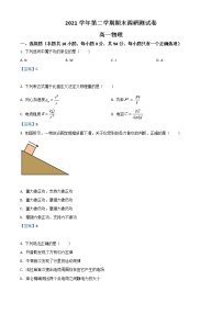 2022湖州高一下学期期末物理含答案