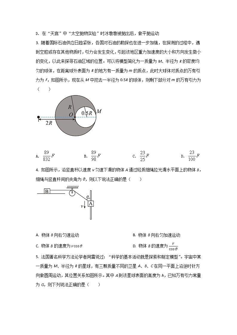 2021-2022学年黑龙江省哈尔滨市第九中学校高一下学期4月阶段性验收考试物理试卷第2页
