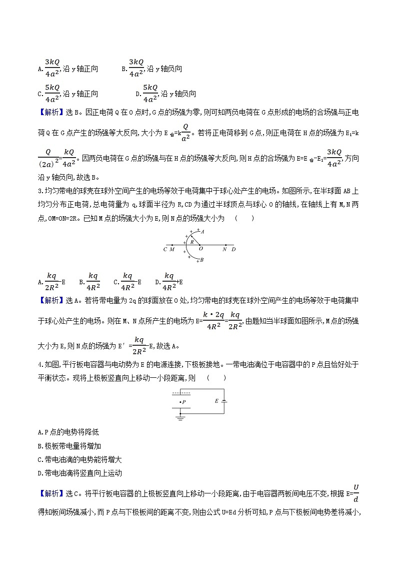 高考物理一轮复习考点强化练3电场及带电粒子在电场中的运动问题含答案第2页
