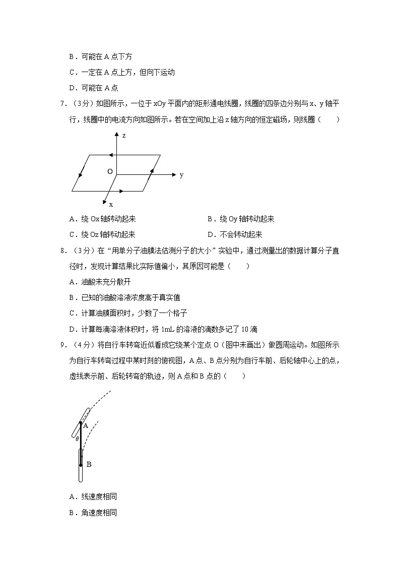 2021年上海市宝山区高考物理二模试卷第2页