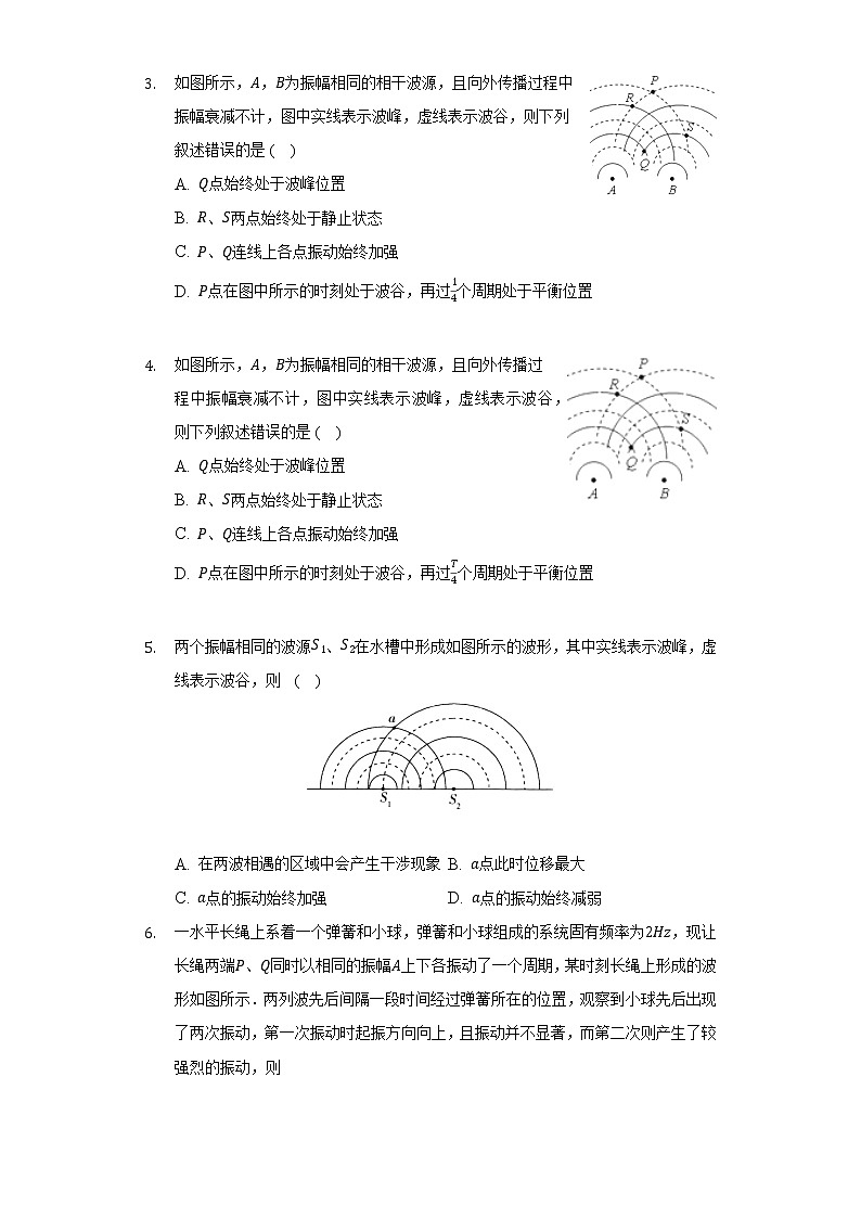 3.4波的干涉  人教版（2019）高中物理选择性必修一同步练习（含答案解析）02
