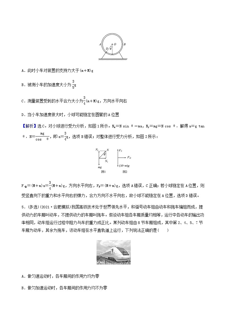 高考物理一轮复习考点强化练1动力学综合问题含答案03